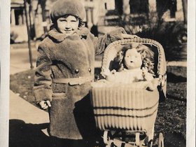 Mom - young girl with stroller & doll.jpg